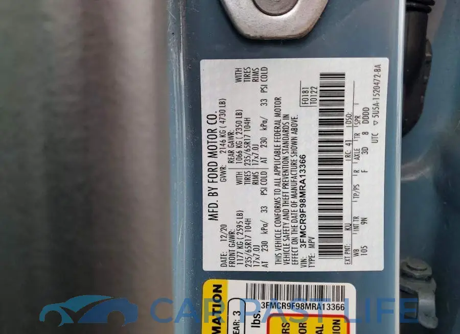 3FMCR9F98MRA13366# 13