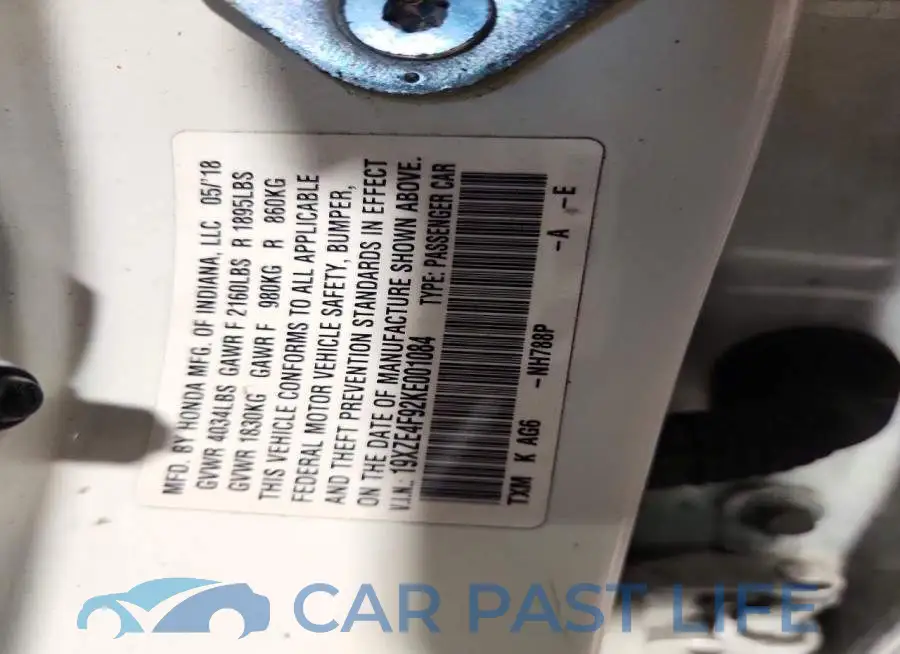 19XZE4F92KE001084# 12