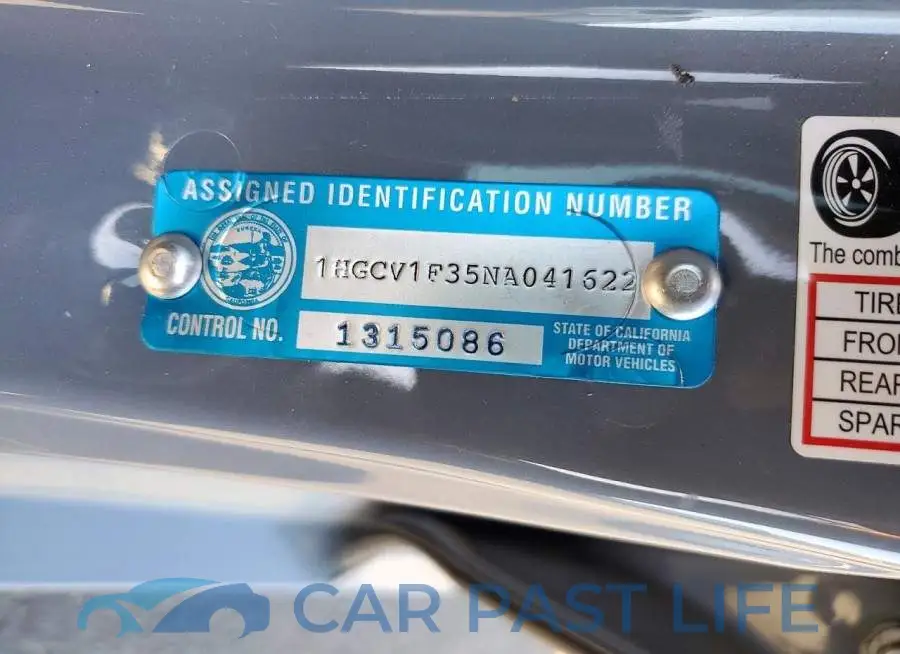 1HGCV1F35NA041622# 12