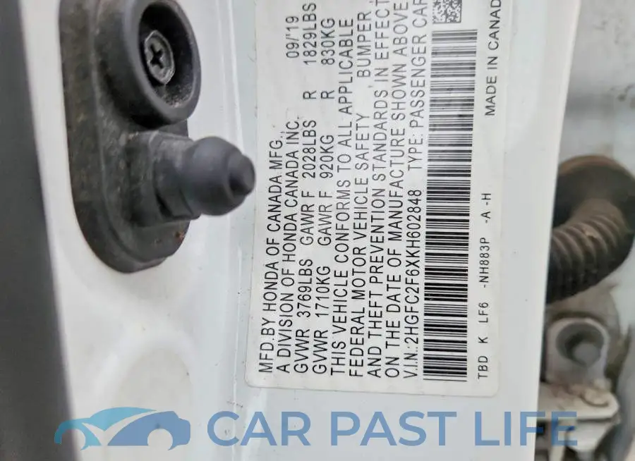 2HGFC2F6XKH602848# 12