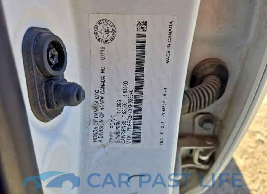 2HGFC2F7XKH035940# 13