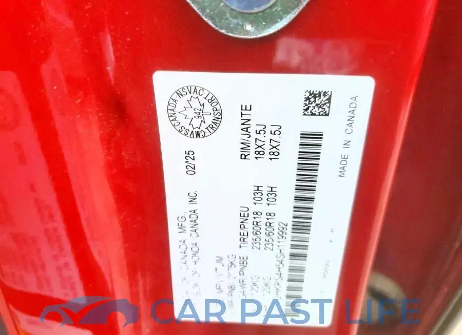 2HKRS4H54SH119992# 14
