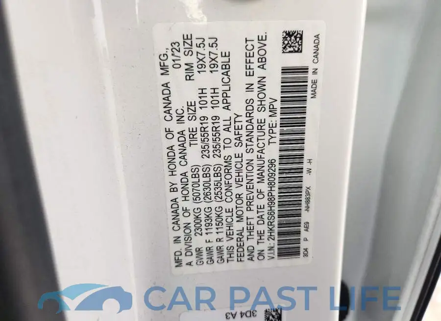 2HKRS6H98PH809296# 14