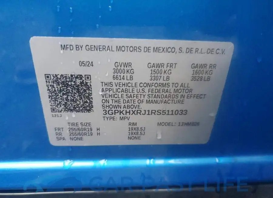 3GPKHXRJ1RS511033# 13