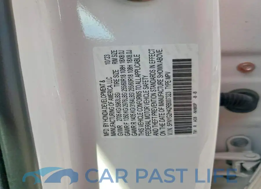 5FNYG2H42RB007323# 13