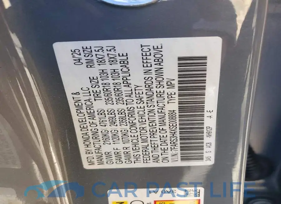 7FARS3H4XSE008884# 13