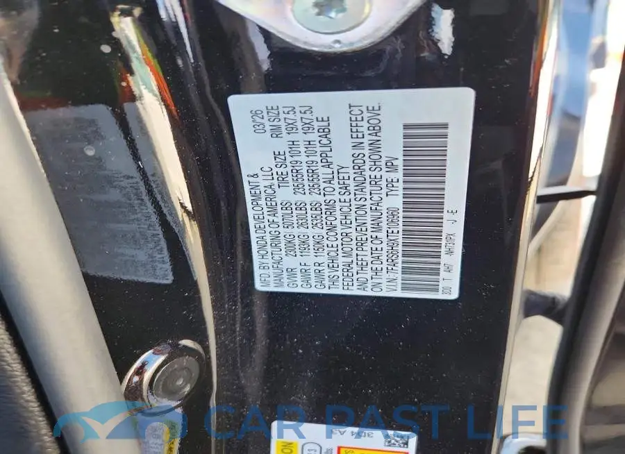 7FARS6H9XTE106960# 12