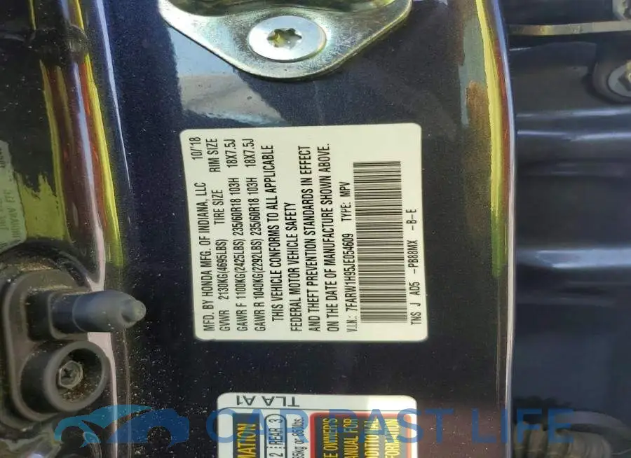 7FARW1H95JE054609# 13