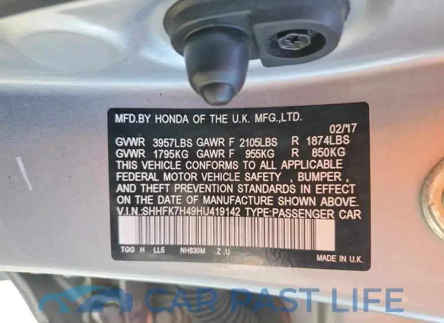 SHHFK7H49HU419142# 13