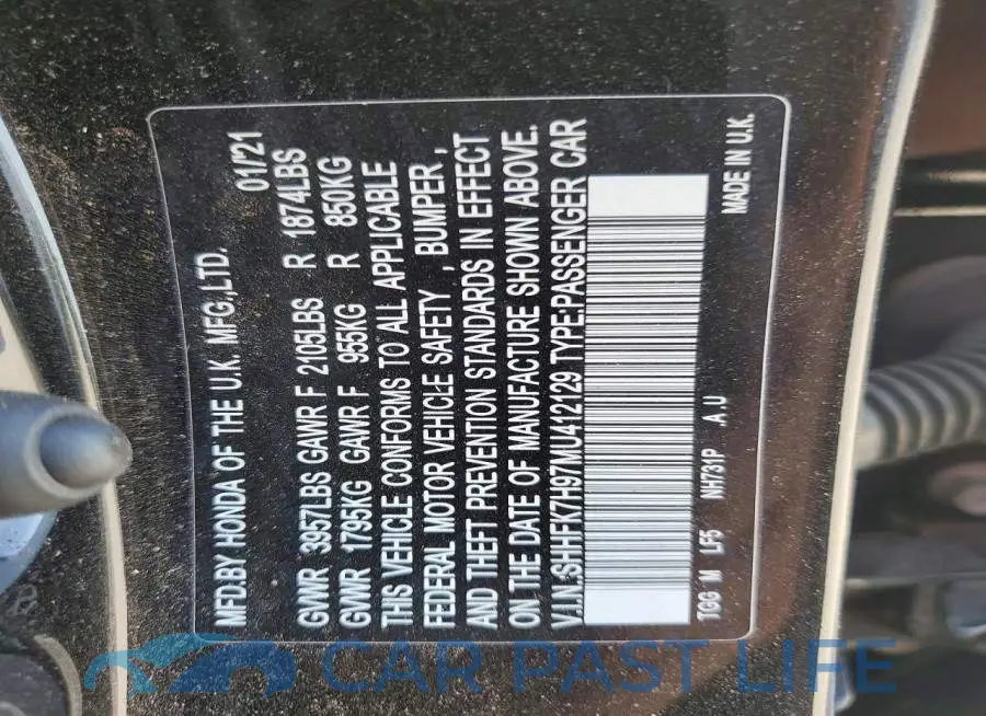 SHHFK7H97MU412129# 12
