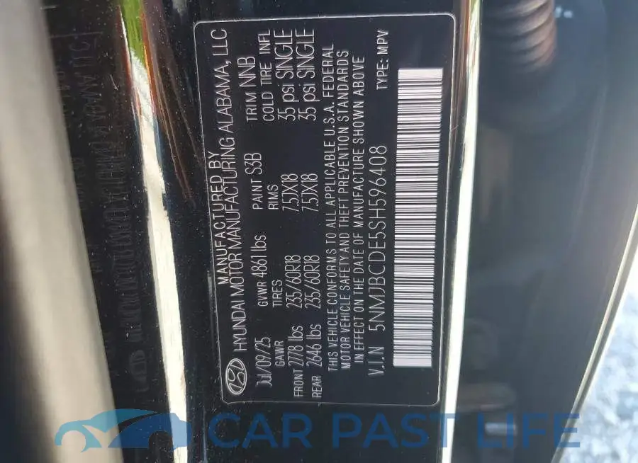5NMJBCDE5SH596408# 14