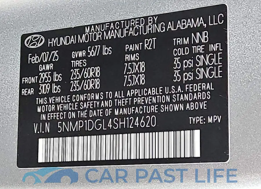 5NMP1DGL4SH124620# 13