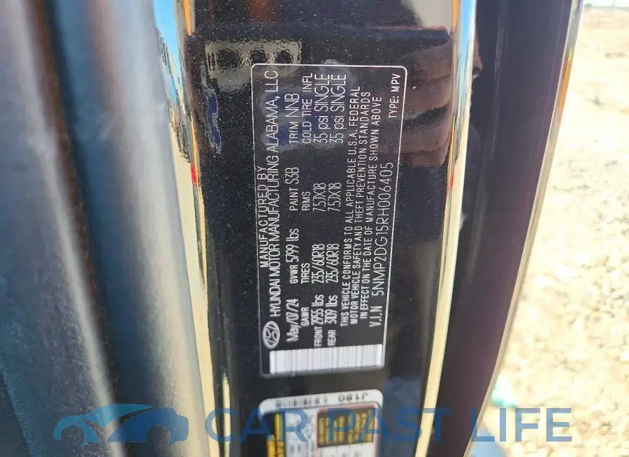 5NMP2DG15RH006405# 13