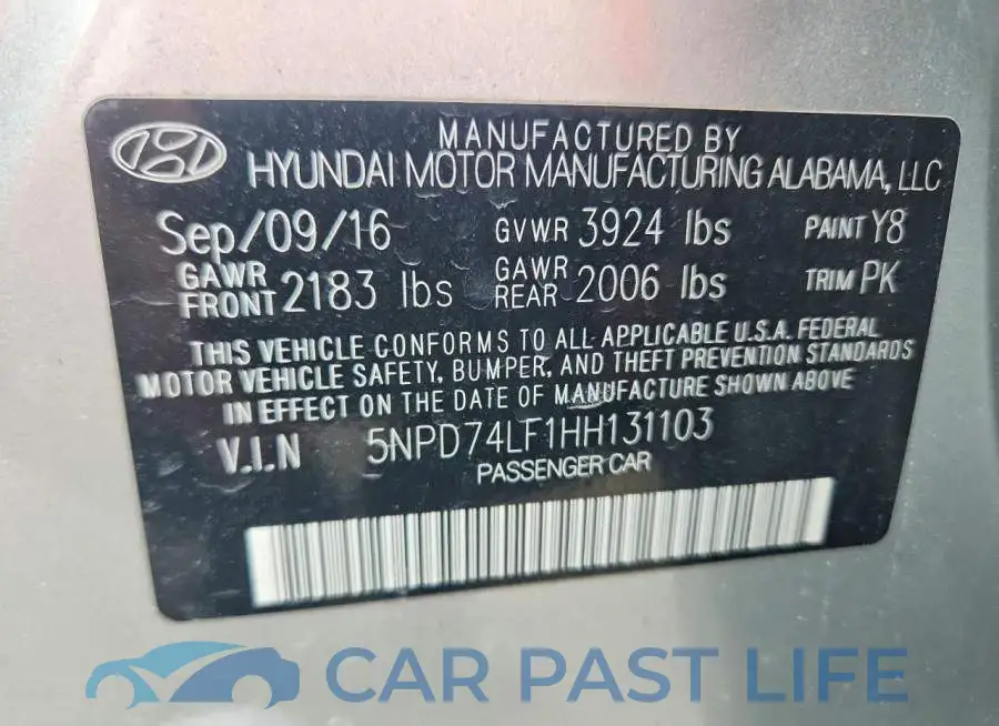 5NPD74LF1HH131103# 13