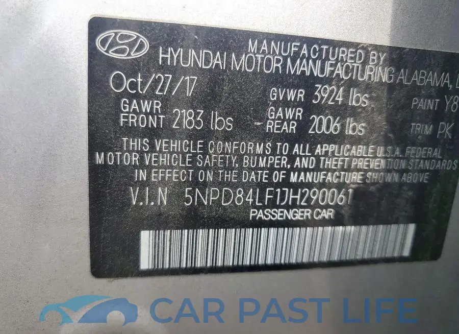 5NPD84LF1JH290061# 12