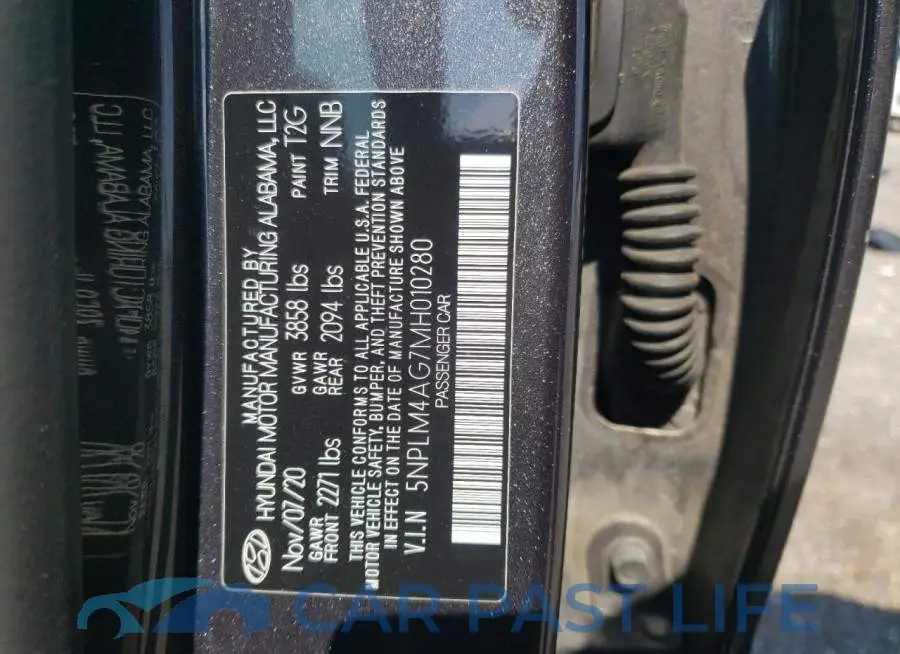 5NPLM4AG7MH010280# 12