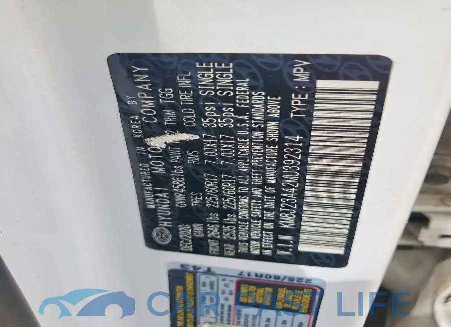 KM8J23A42MU392314# 13