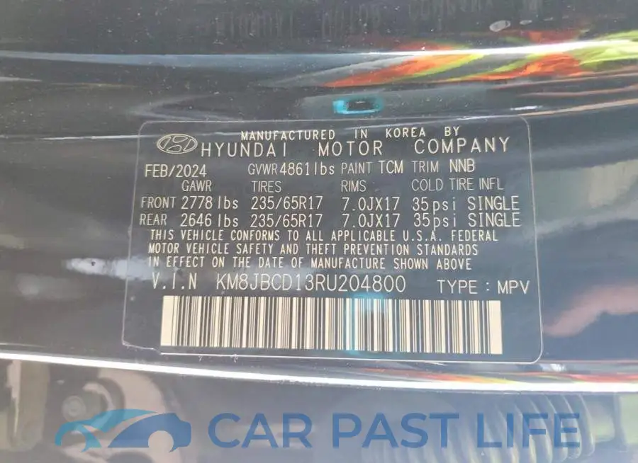 KM8JBCD13RU204800# 14