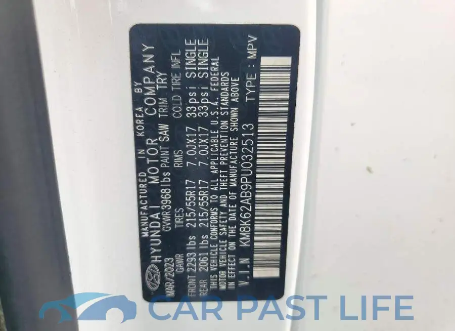 KM8K62AB9PU032513# 13