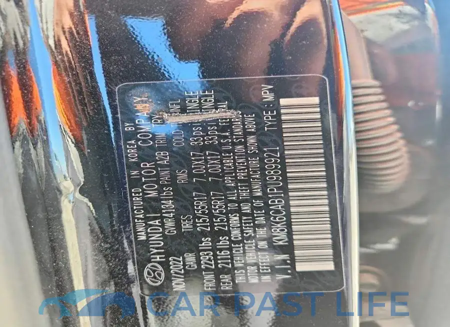 KM8K6CAB1PU989921# 13
