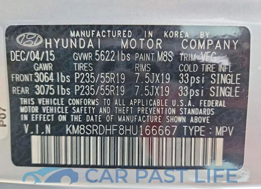 KM8SRDHF8HU166667# 13