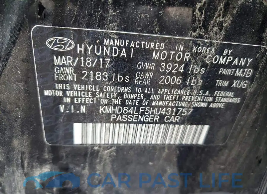 KMHD84LF5HU431757# 12