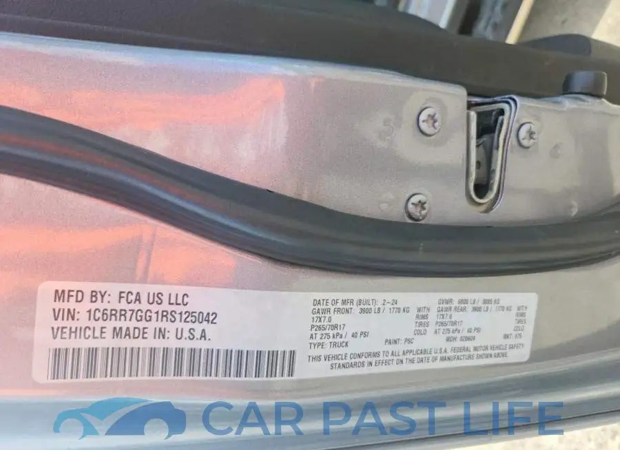 1C6RR7GG1RS125042# 12