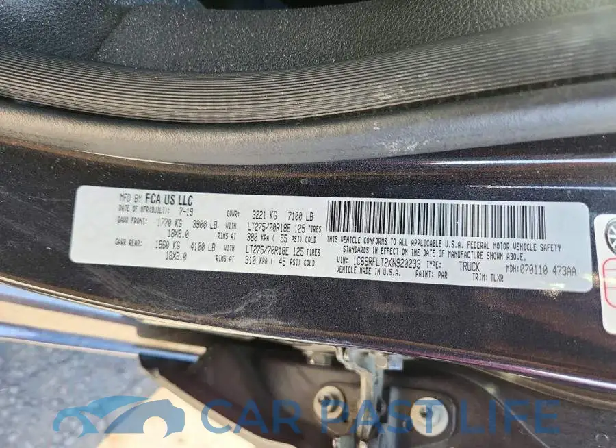 1C6SRFLT2KN920233# 12