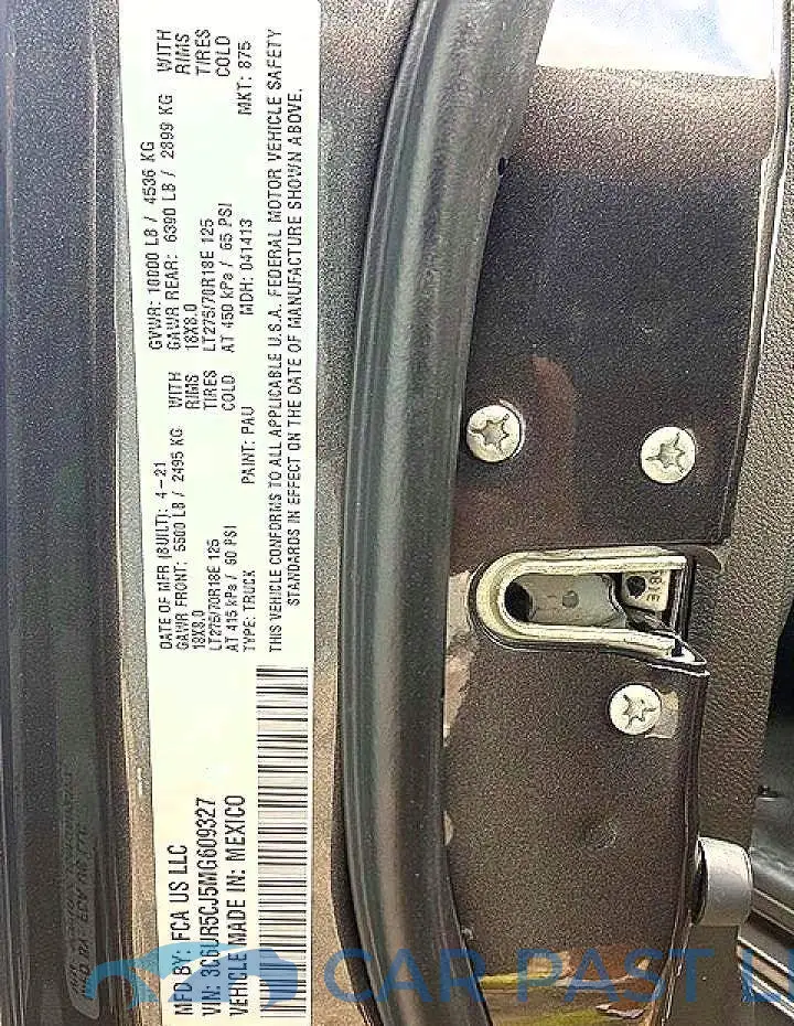 3C6UR5CJ5MG609327# 15