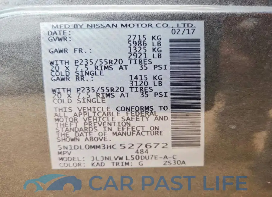 5N1DL0MM3HC527672# 13