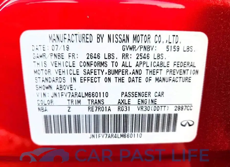 JN1FV7AR4LM660110# 12