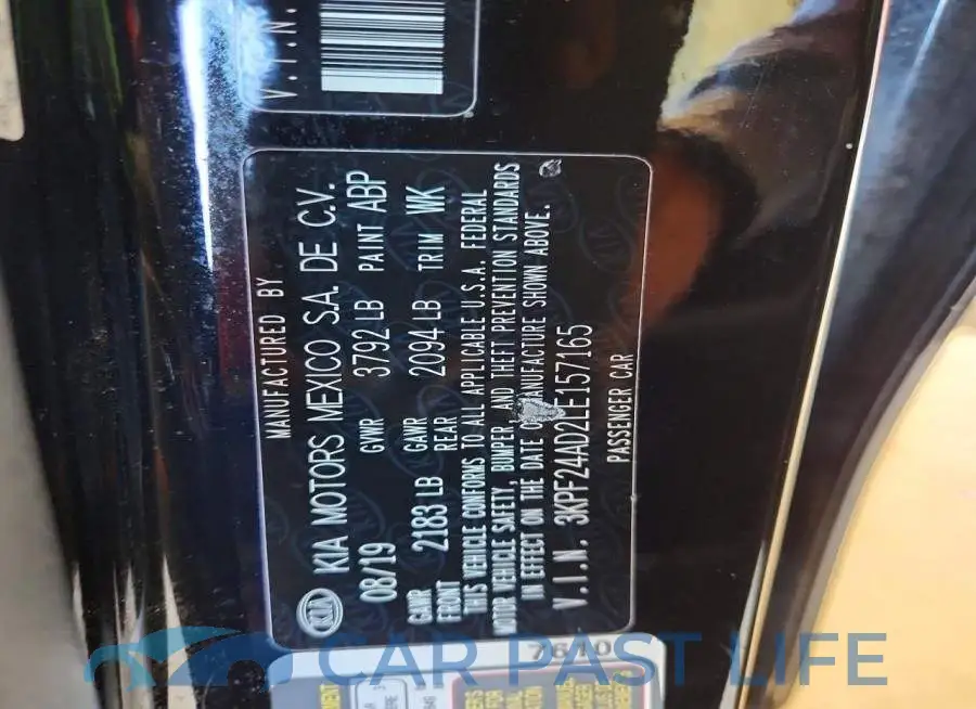 3KPF24AD2LE157165# 12