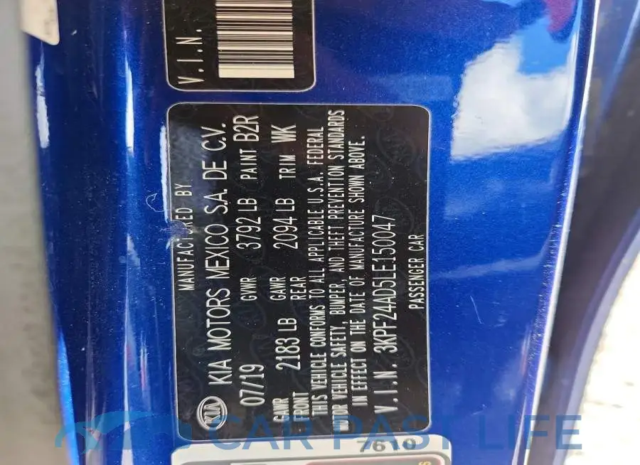 3KPF24AD5LE150047# 12
