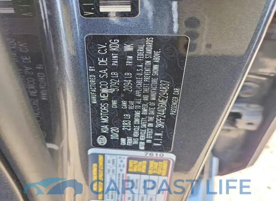 3KPF24AD6ME294837# 12