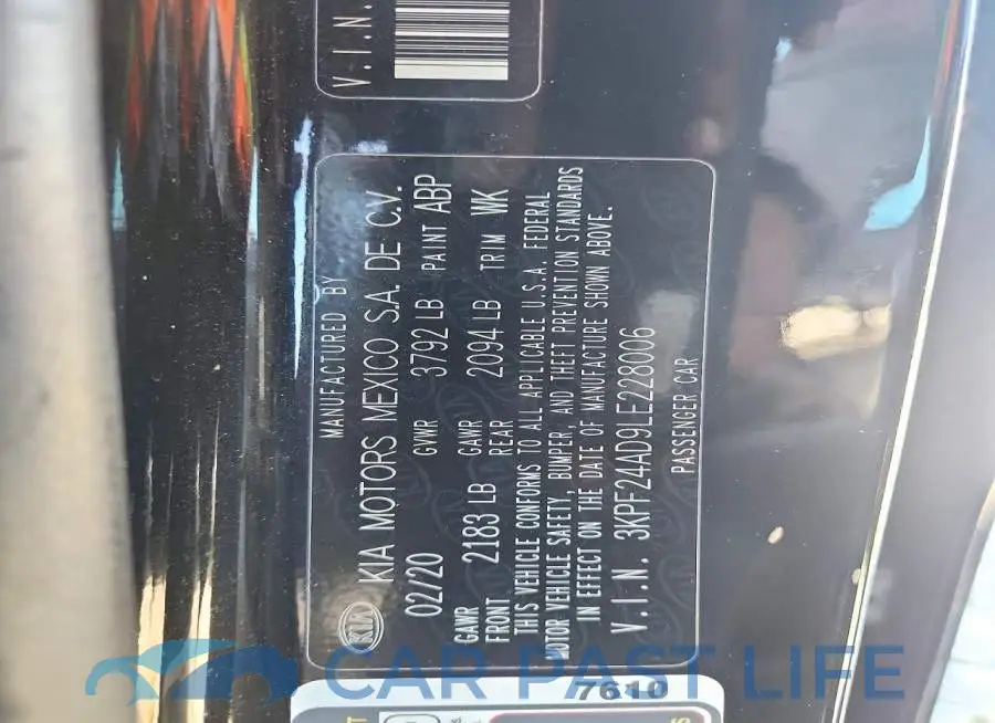 3KPF24AD9LE228006# 12