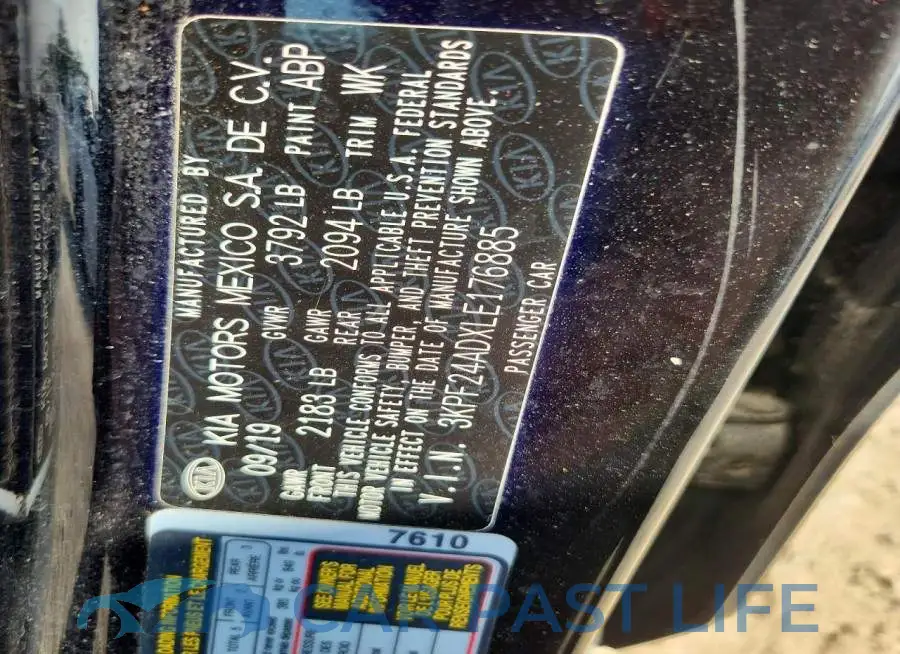3KPF24ADXLE176885# 12