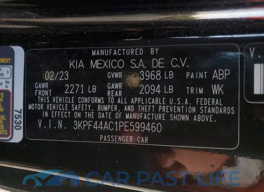 3KPF44AC1PE599460# 12