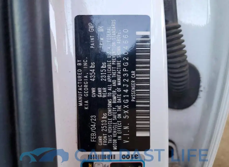5XXG14J23PG204660# 12