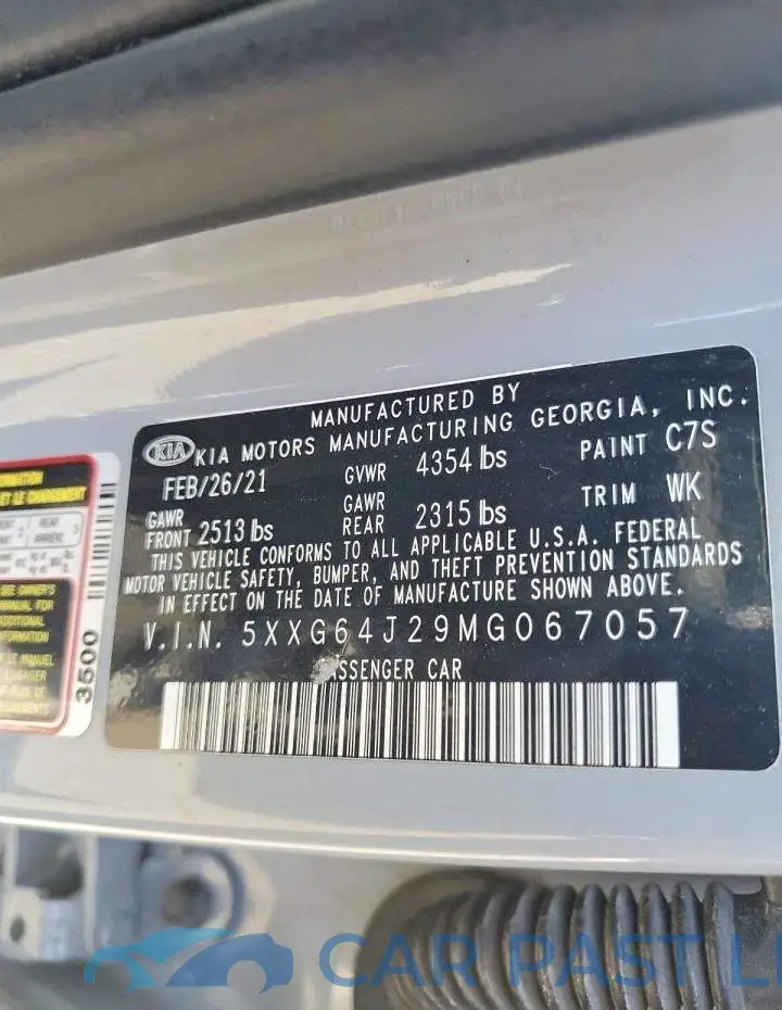 5XXG64J29MG067057# 12