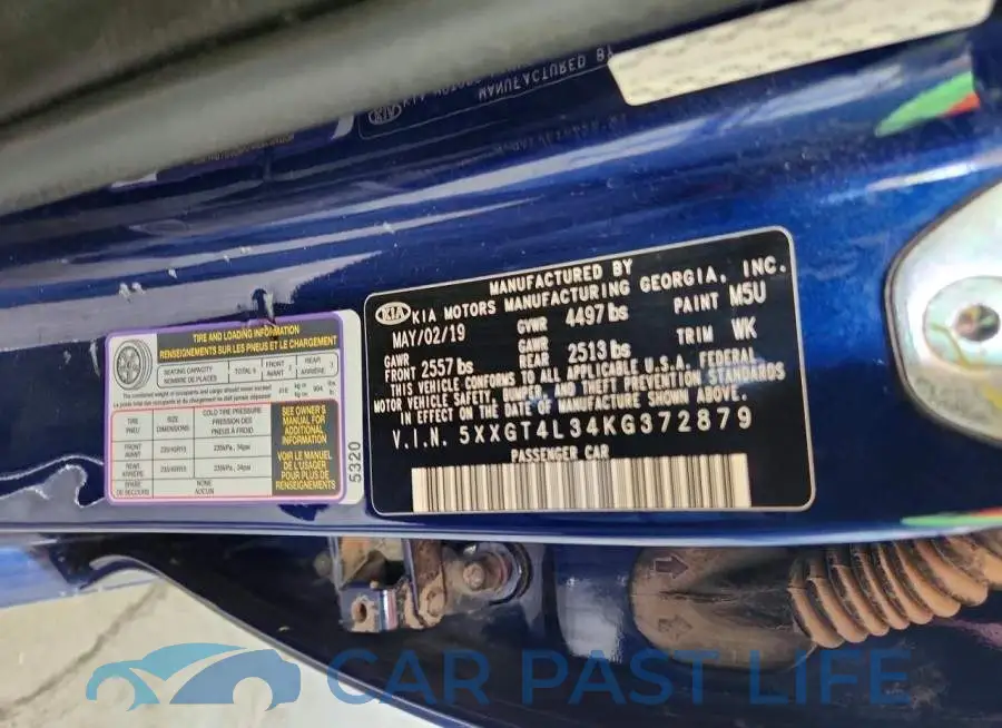 5XXGT4L34KG372879# 12