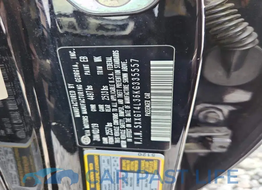 5XXGT4L36KG335557# 12