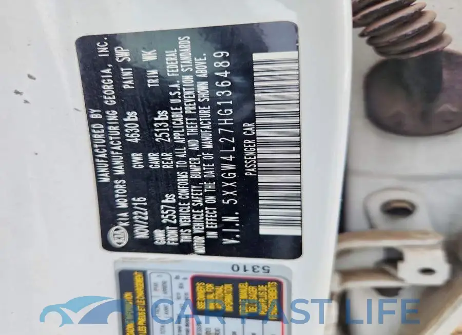 5XXGW4L27HG136489# 12