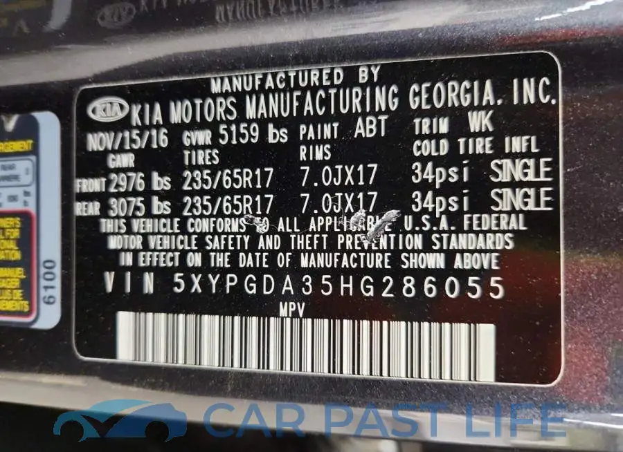 5XYPGDA35HG286055# 14