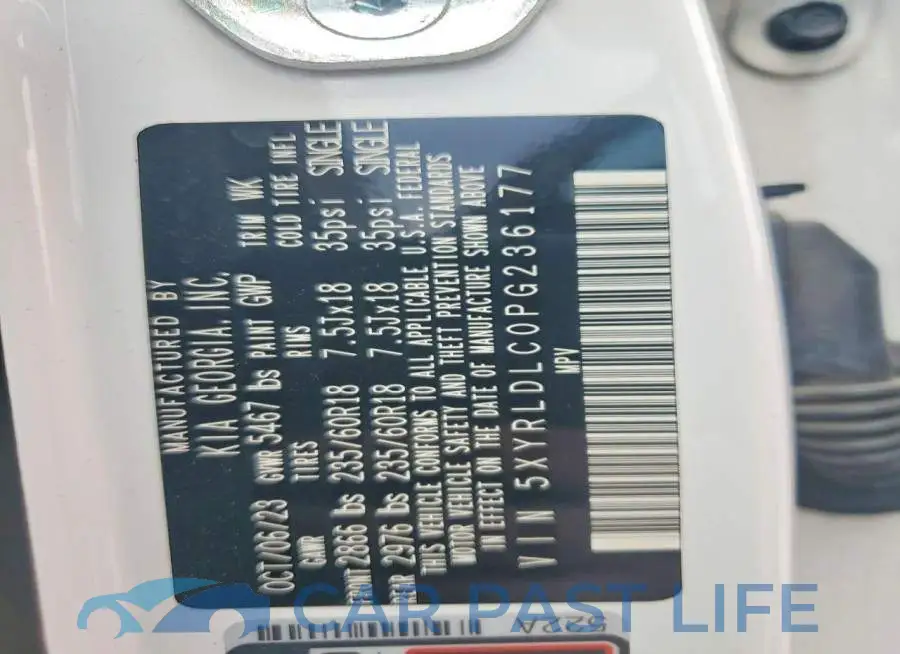 5XYRLDLC0PG236177# 13