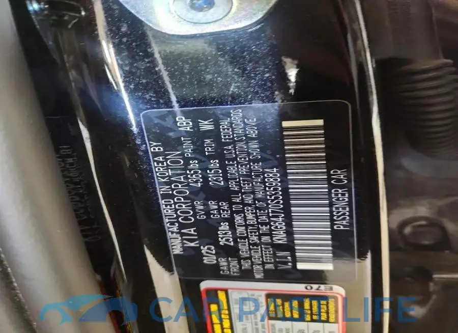 KNAG64J70S5359884# 12