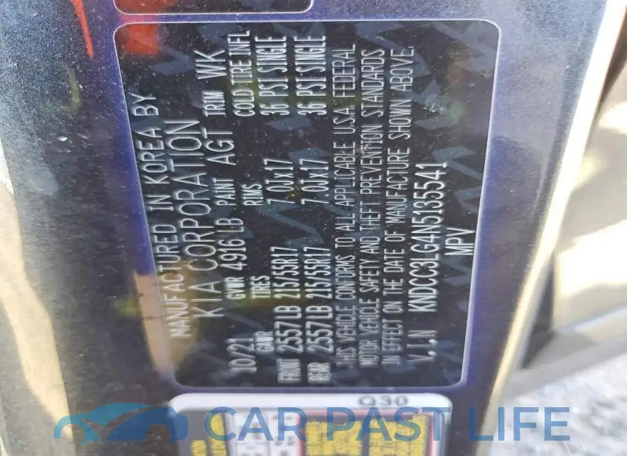 KNDCC3LG4N5135541# 14