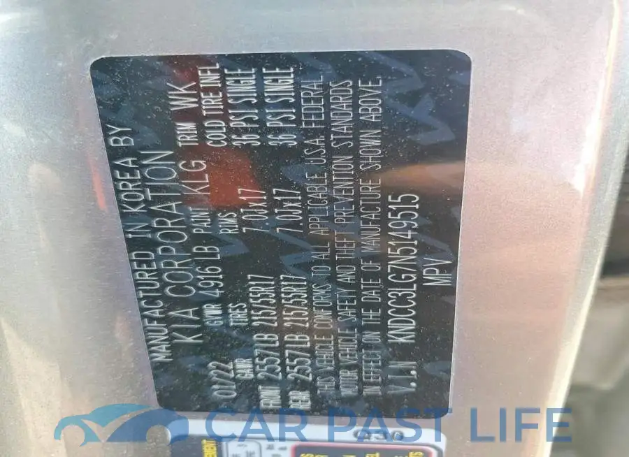 KNDCC3LG7N5149515# 12