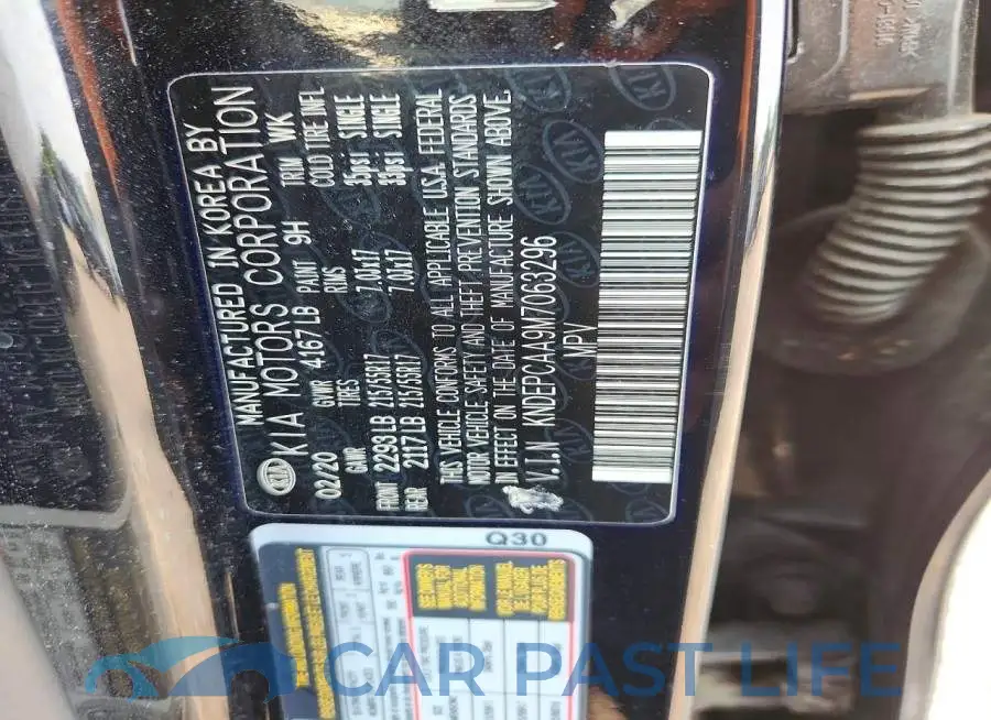 KNDEPCAA9M7063296# 12