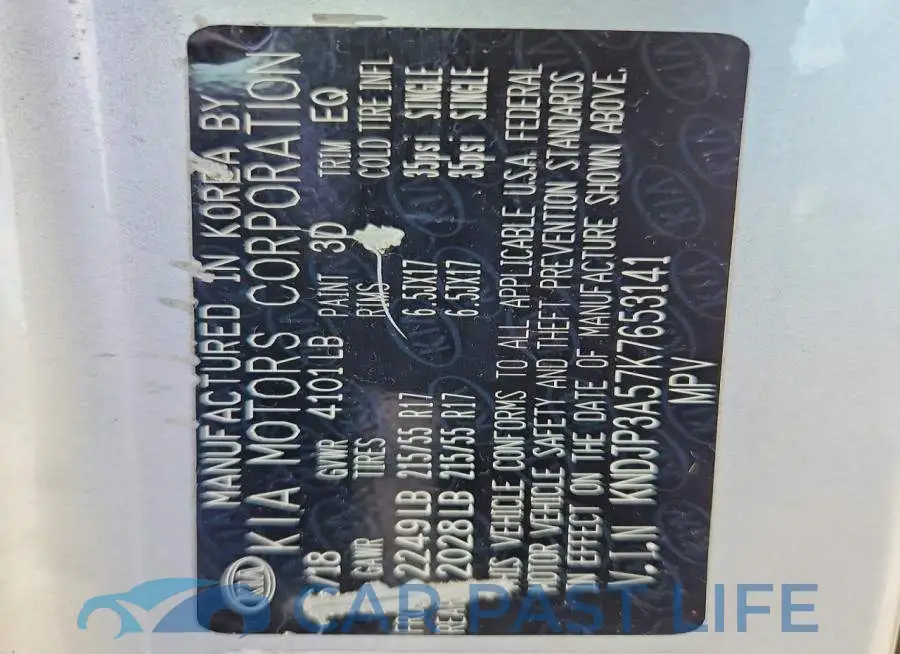 KNDJP3A57K7653141# 13