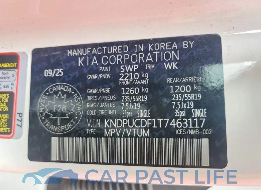 KNDPUCDF1T7463117# 13